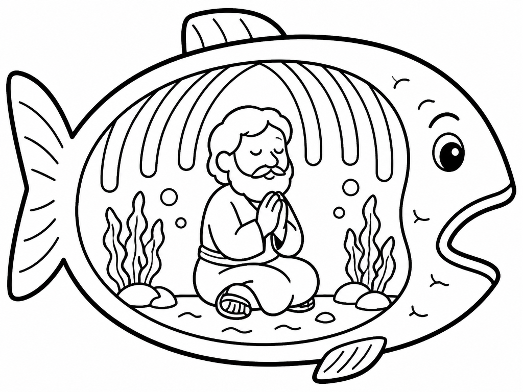 Jonah Prays Inside the Fish